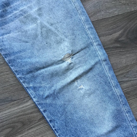 Vintage 80s Lee Jeans Medium Wash Stretch Waist Jeans | Made in USA | 12 Long - Picture 6 of 6